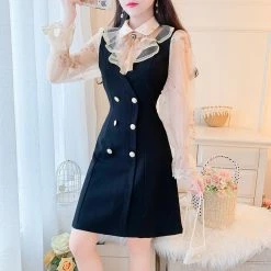 Unzzy HOT SALE Black Long Sleeve Dress KF81099 9 Unzzy HOT SALE Black Long Sleeve Dress KF81099