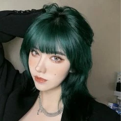 Unzzy Green Short Straight Wig KF82277 HOT SALE