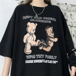 Unzzy Bear Print T-shirt KF81169 HOT SALE