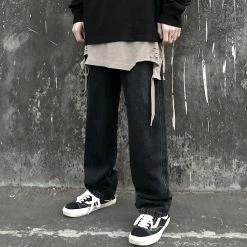 Unzzy Ulzzang Black Jeans KF81591