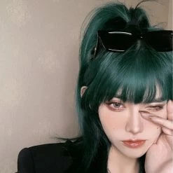 Unzzy Green Short Straight Wig KF82277 HOT SALE