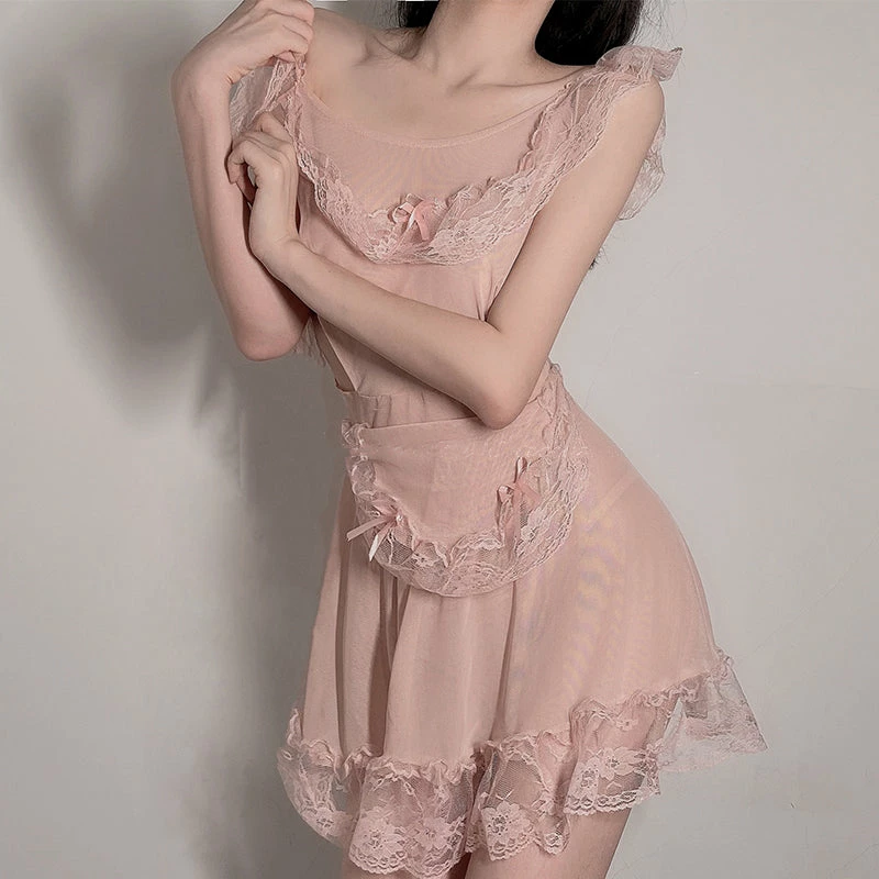 Unzzy Tulle Lace Nightdress KF82249 3 Unzzy Tulle Lace Nightdress KF82249