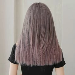 Unzzy Natural Gradient Gray Powder Long Wig KF42203