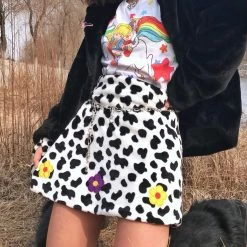 Unzzy Flower Cow Skirt KF90547 HOT SALE
