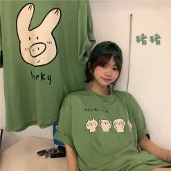 Unzzy Ulzzang Cartoon T-shirt KF90648 HOT SALE 8 Unzzy Ulzzang Cartoon T-shirt KF90648 HOT SALE