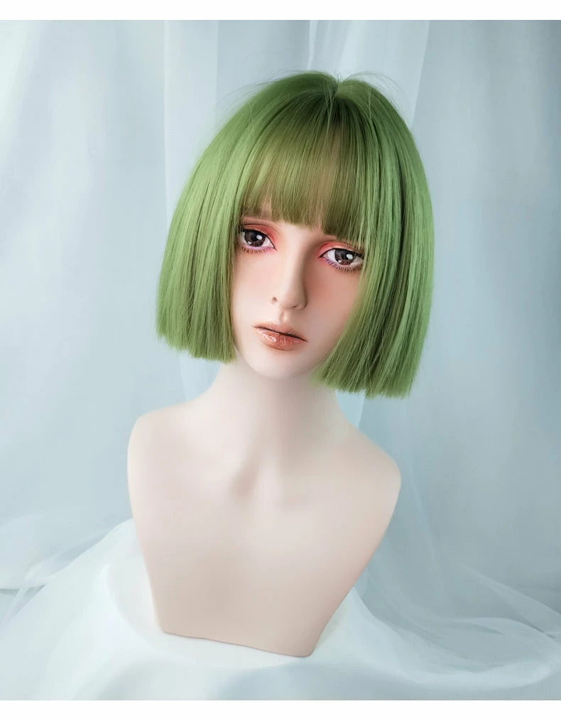 Unzzy HOT SALE Green Harajuku Wigs KF8402 5 Unzzy HOT SALE Green Harajuku Wigs KF8402