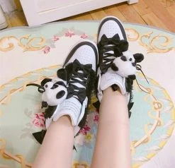 Unzzy Cute Panda Bow Shoes KF8214 HOT SALE