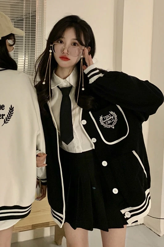 Unzzy HOT SALE All-match Baseball Uniform Jacket KF82255 4 Unzzy HOT SALE All-match Baseball Uniform Jacket KF82255