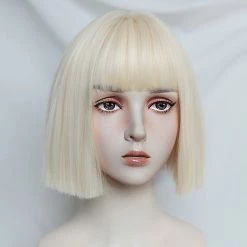 Unzzy HOT SALE Lolita Short Golden Wig KF82563