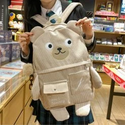 Unzzy Cute Corduroy Backpack KF82218