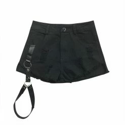 Unzzy Punk Black Shorts KF81003 HOT SALE 10 Unzzy Punk Black Shorts KF81003 HOT SALE