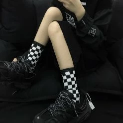 Unzzy Cow Check Socks KF81315 HOT SALE