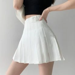 Kfashionstyles HOT SALE Solid Color High Waist Pleated KF40059