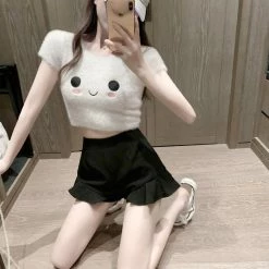 Unzzy Knitted Smiley Shirt KF50022