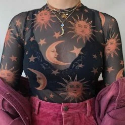 Unzzy Black Mesh T-shirt KF90683