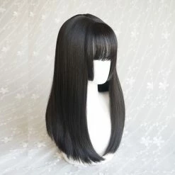 Unzzy HOT SALE Black Long Straight Wig KF9459