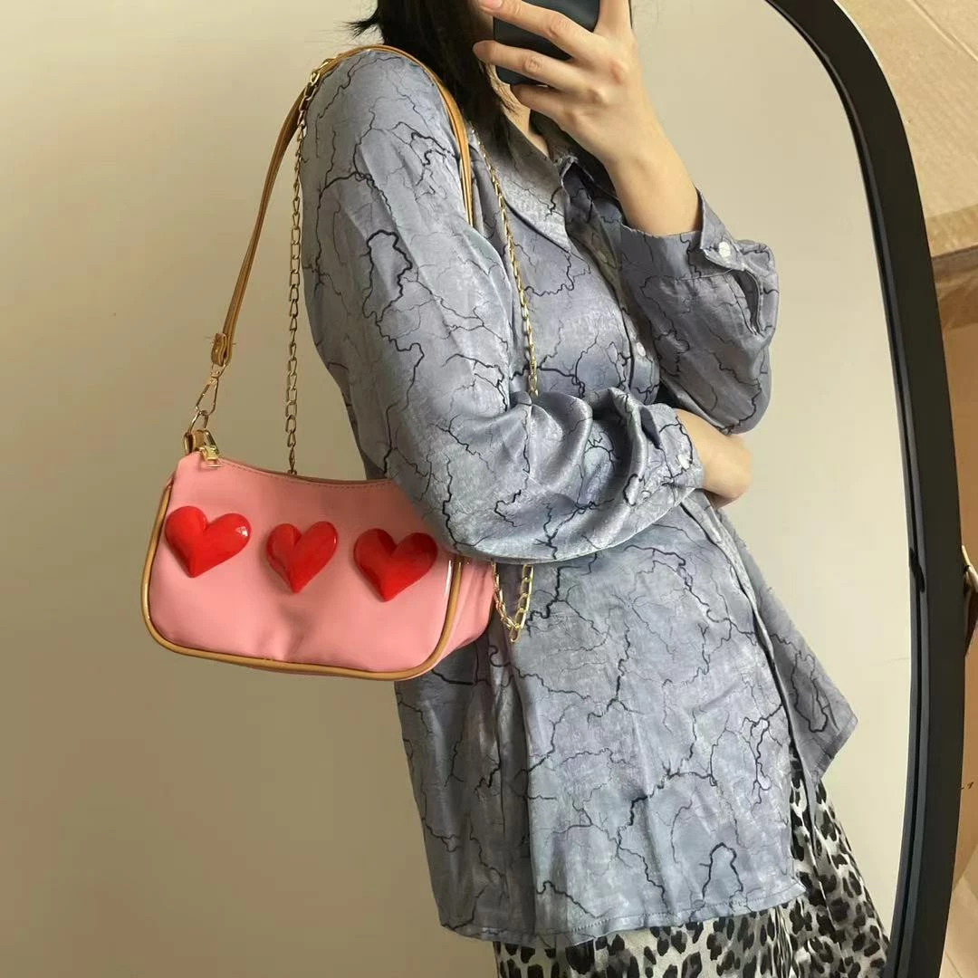 Unzzy Love Pink Shoulder Bag KF82116 5 Unzzy Love Pink Shoulder Bag KF82116