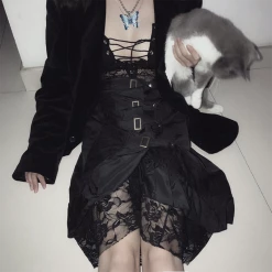 Unzzy HOT SALE Fashion Punk Skirt KF82013