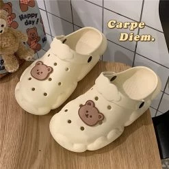 Unzzy HOT SALE Soft Cartoon Cute Bear Slippers KF82199