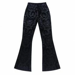 Unzzy Black Velvet Pants KF81819