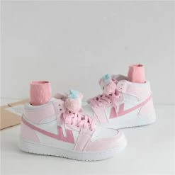 Unzzy Pink High-top Sneakers KF90087 HOT SALE