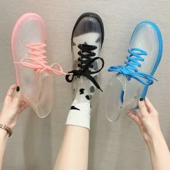 Unzzy Fashion Transparent Rain Boots KF81990 HOT SALE
