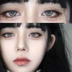 Unzzy HOT SALE Black Swan Grey CONTACT LENSES (TWO PIECES) KF82763