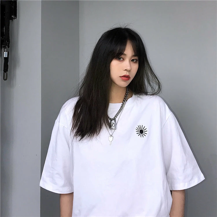 Unzzy Sun Embroidery T-shirt KF90785 HOT SALE 4 Unzzy Sun Embroidery T-shirt KF90785 HOT SALE