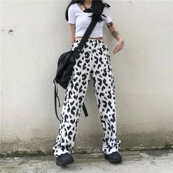Unzzy Ulzzang Cow Pants KF81523 7 Unzzy Ulzzang Cow Pants KF81523