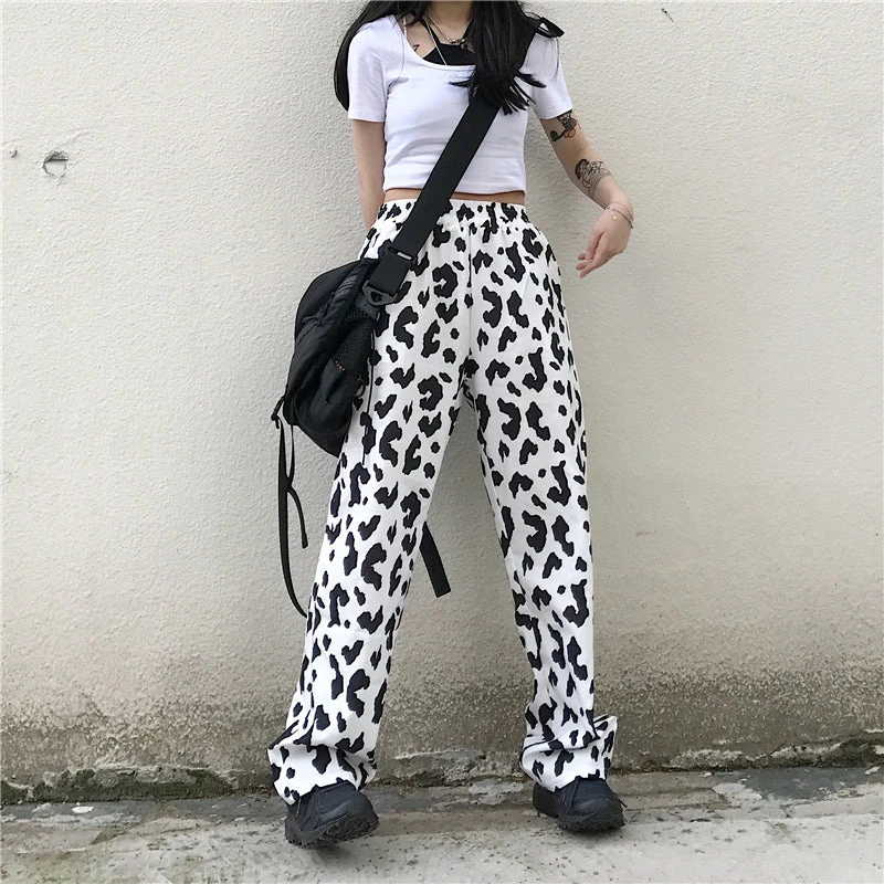 Unzzy Ulzzang Cow Pants KF81523 3 Unzzy Ulzzang Cow Pants KF81523