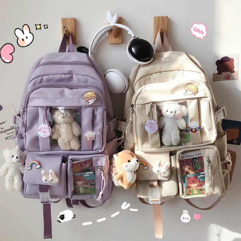 Unzzy HOT SALE Ulzzang Bear Backpack KF82008 1 Unzzy HOT SALE Ulzzang Bear Backpack KF82008