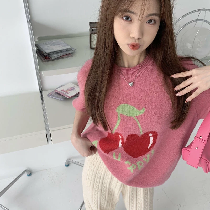 Unzzy Fruit Series Knitted Short Sleeve KF82637 HOT SALE 3 Unzzy Fruit Series Knitted Short Sleeve KF82637 HOT SALE