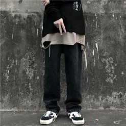 Unzzy Ulzzang Black Jeans KF81591