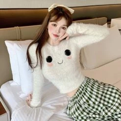 Unzzy Cartoon Smiley Sweater KF81726