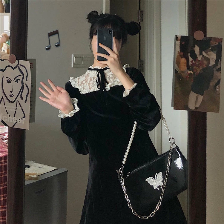 Unzzy Lace Black Dress KF81628 HOT SALE 2 Unzzy Lace Black Dress KF81628 HOT SALE