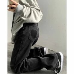 Unzzy Harajuku Black Jeans KF81758