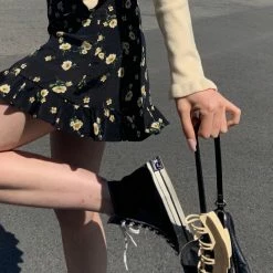 Unzzy HOT SALE Vintage Black Slip Dress KF82792