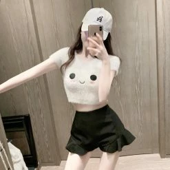 Unzzy Knitted Smiley Shirt KF50022