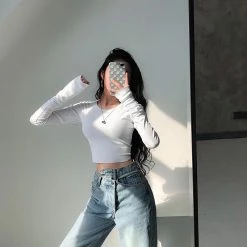 Unzzy HOT SALE Chic Long Sleeve T-shirt KF81590