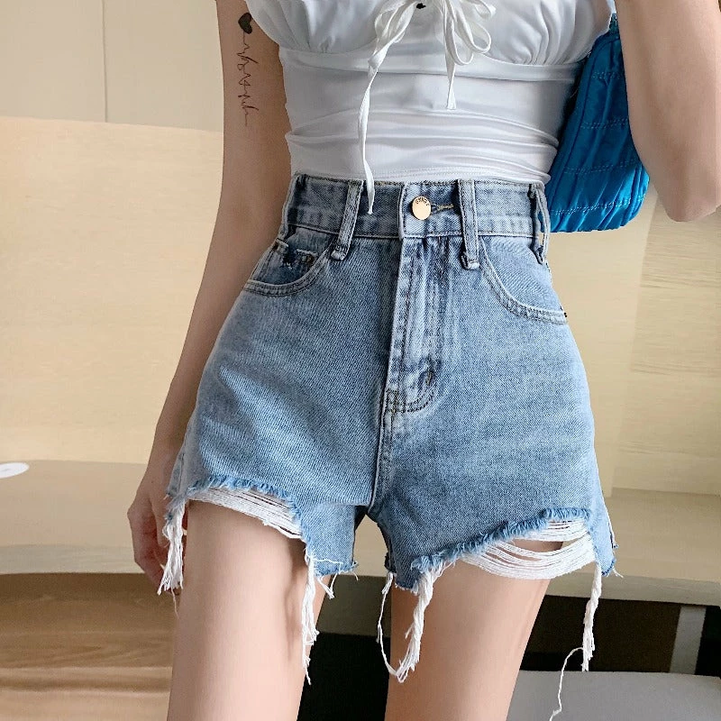 Unzzy Denim Straight Shorts KF20039 HOT SALE 3 Unzzy Denim Straight Shorts KF20039 HOT SALE