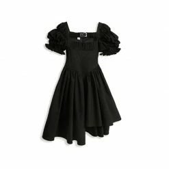 Unzzy Black Irregular Dress KF82129 HOT SALE