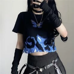 Unzzy Black Butterfly T-shirt KF81382 HOT SALE