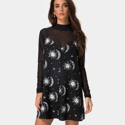 Unzzy HOT SALE Black Suspender Dress KF90587