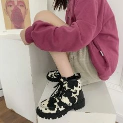 Unzzy Cow Martin Boots KF81735 10 Unzzy Cow Martin Boots KF81735