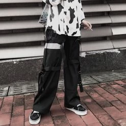Unzzy Harajuku Reflective Casual Pants KF7005 HOT SALE