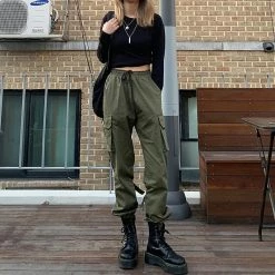 Unzzy HOT SALE Ulzzang Green Pants KF9592 7 Unzzy HOT SALE Ulzzang Green Pants KF9592