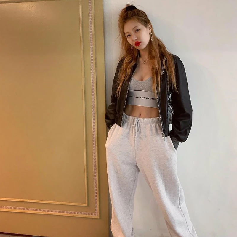 Unzzy HOT SALE White Gray Casual Pants KF81119 4 Unzzy HOT SALE White Gray Casual Pants KF81119