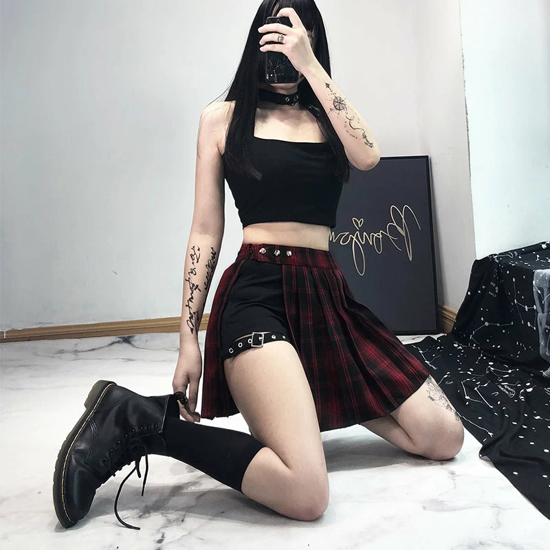 Unzzy Irregular Leg Loop Pleated Skirt KF90739 HOT SALE 3 Unzzy Irregular Leg Loop Pleated Skirt KF90739 HOT SALE