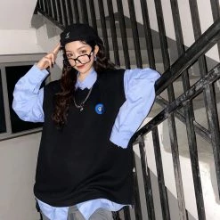 Unzzy HOT SALE Shirt Sweater Vest KF81733