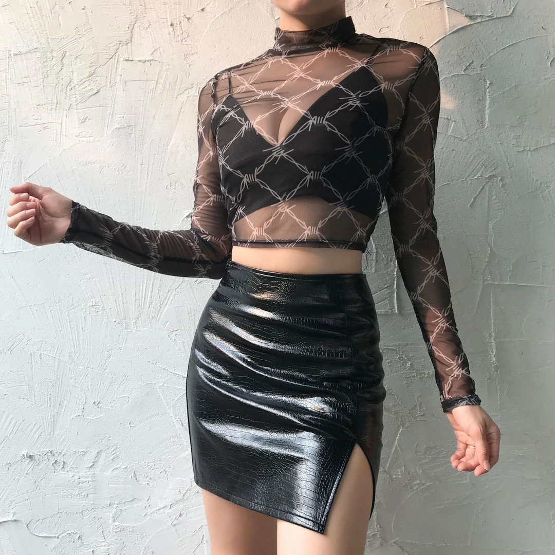 Unzzy Chic Leather Skirt KF9468 HOT SALE 4 Unzzy Chic Leather Skirt KF9468 HOT SALE